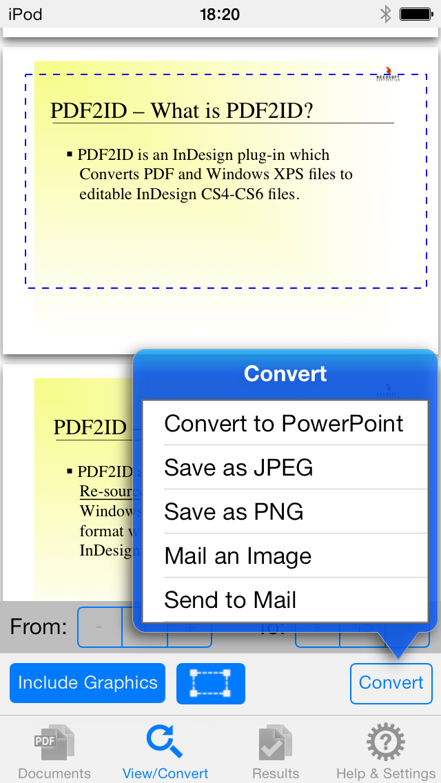 iOS app to convert pdf to ppt