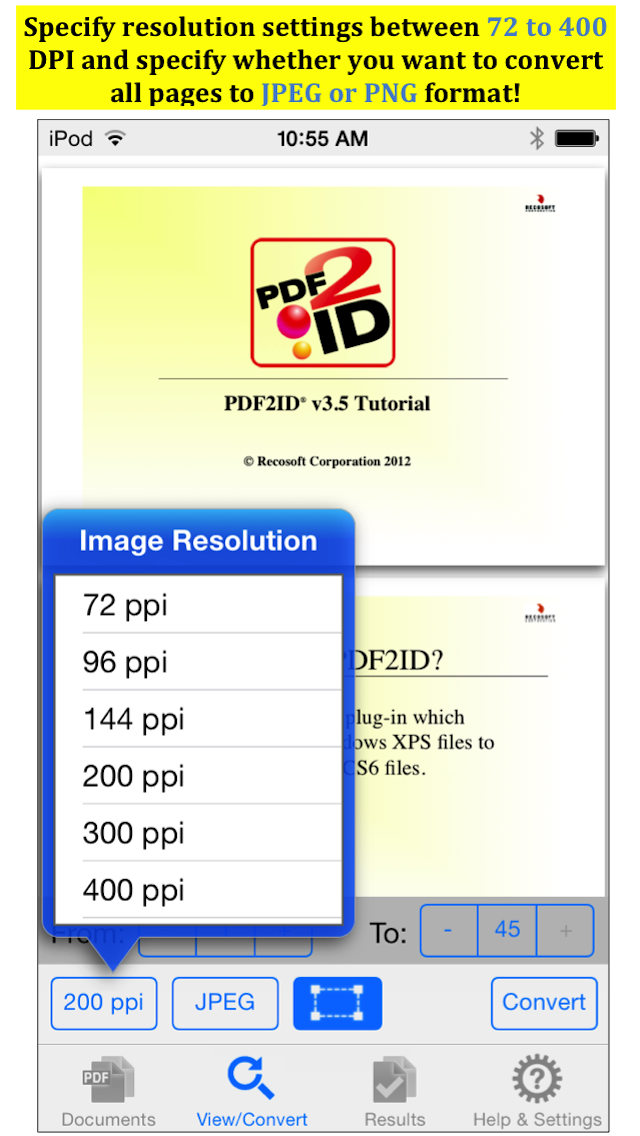 transfer pdf to jpg