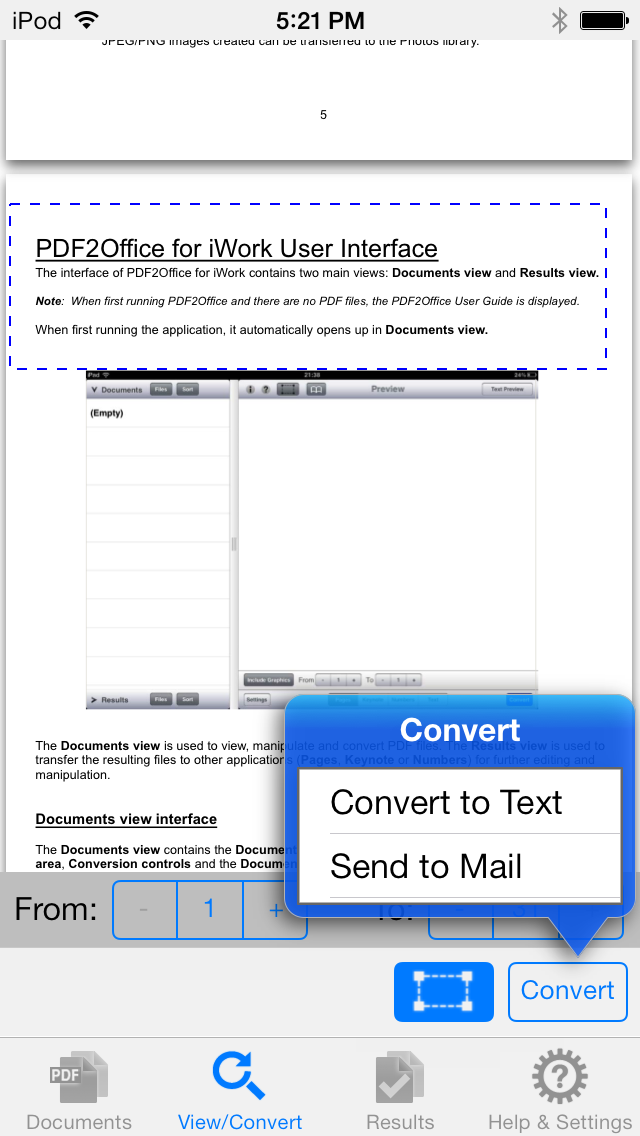 convert pdf to text on iphone using pdf2office