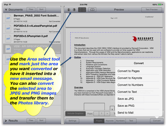 iPad PDF Converter for Pages