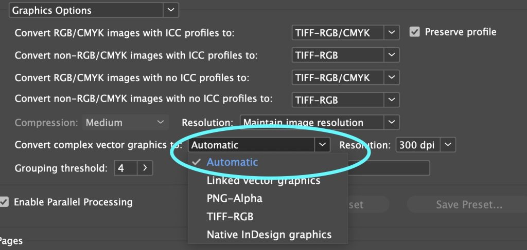 Automatically convert complex shapes to image