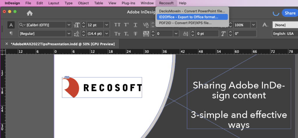 Share InDesign data with Google Slides